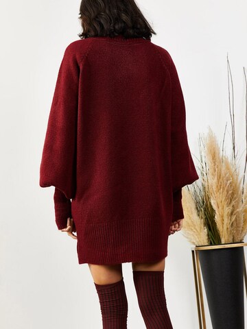 Abito in maglia di olalook in rosso