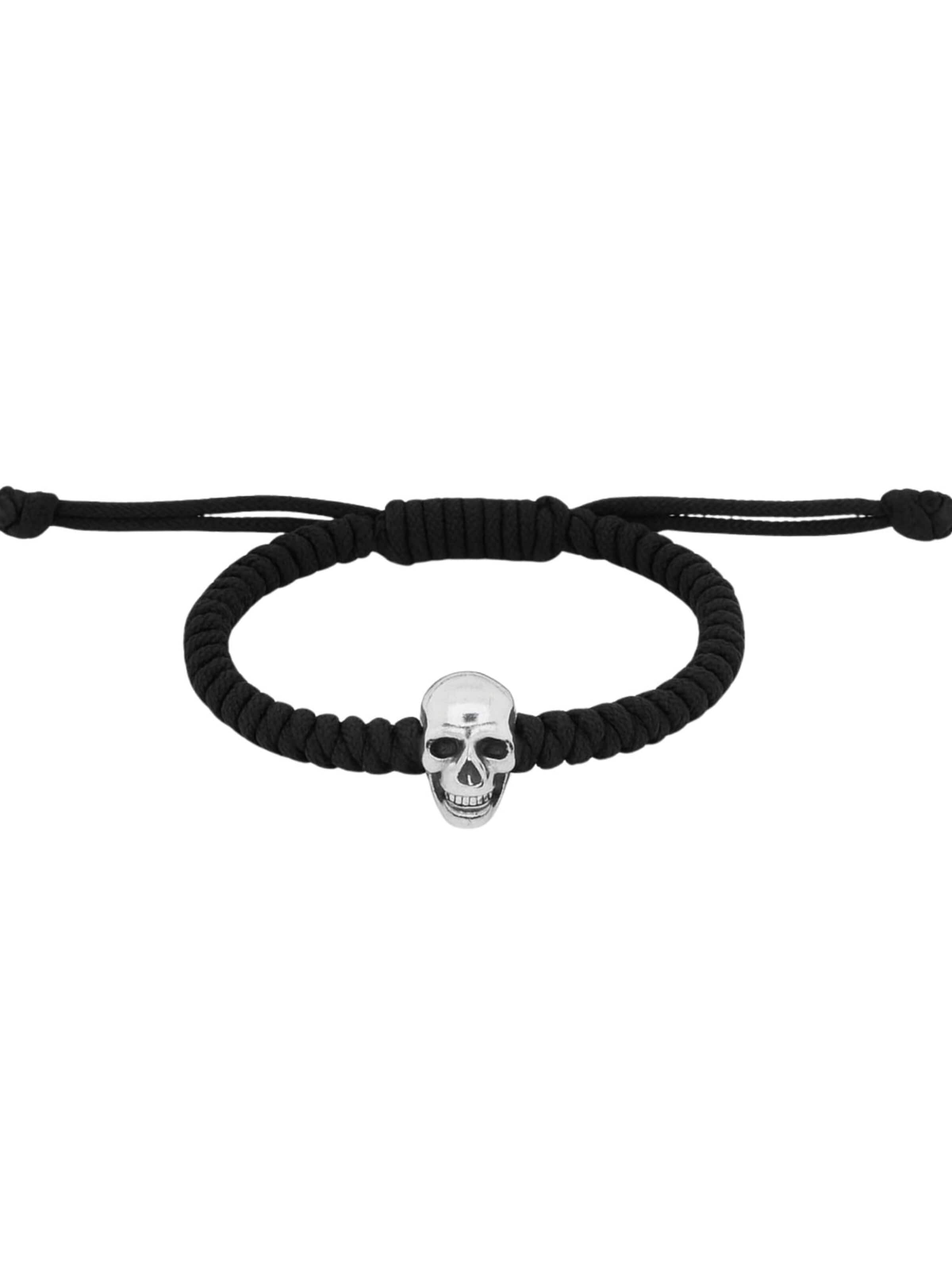 Eternal Armband '999 Schädel'‌‌‌ in Schwarz: Vorderseite