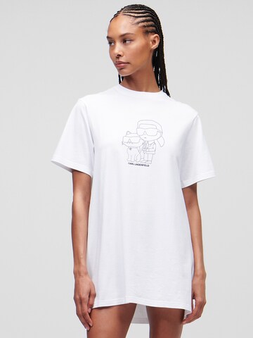 Karl Lagerfeld Тениска за спане в бяло: отпред