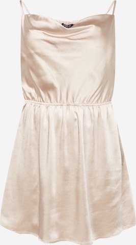 Nasty Gal Plus Dress in Beige: front