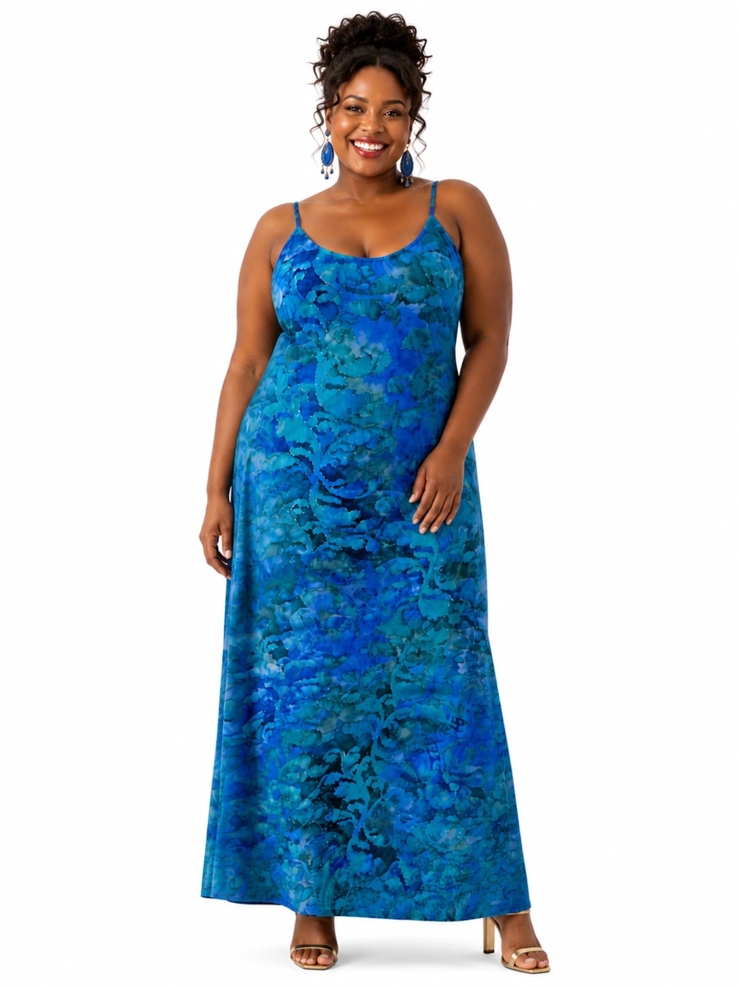 Sophia Pirrera Klänning 'Maxidress "Dea" blue-petrol' i blå