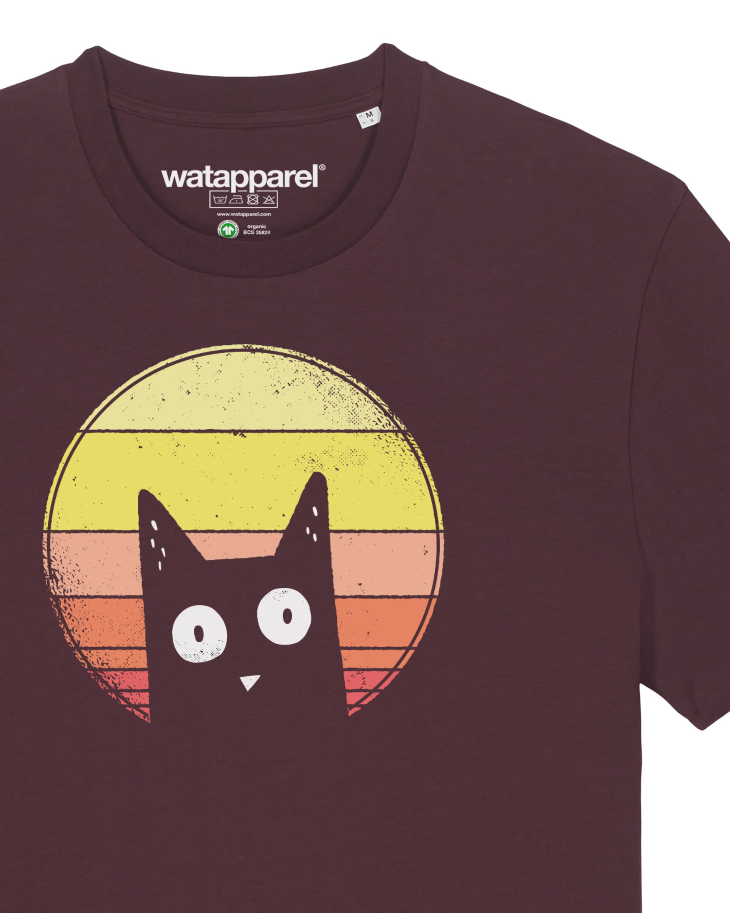 Watapparel Shirt ' Sunset Cat ' in Red