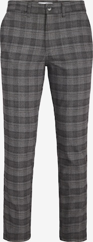 JACK & JONES - Regular Calças chino 'Ollie Louis' em cinzento: frente