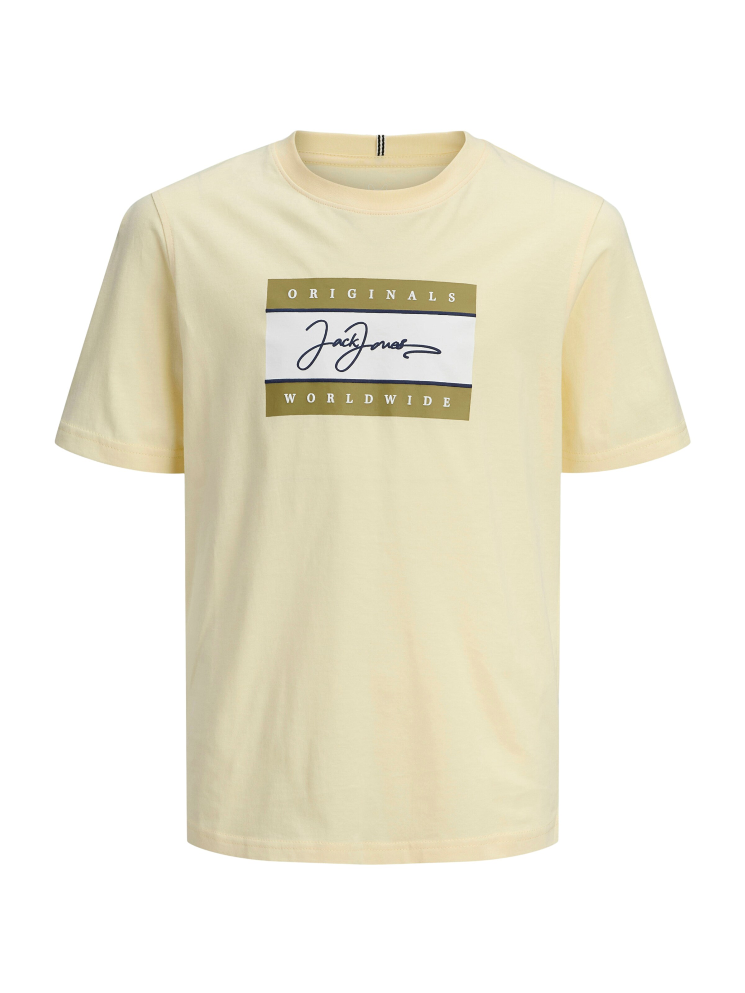 JACK & JONES Herren T-Shirt Langarm - Jorfrederiksberg Box Script Design