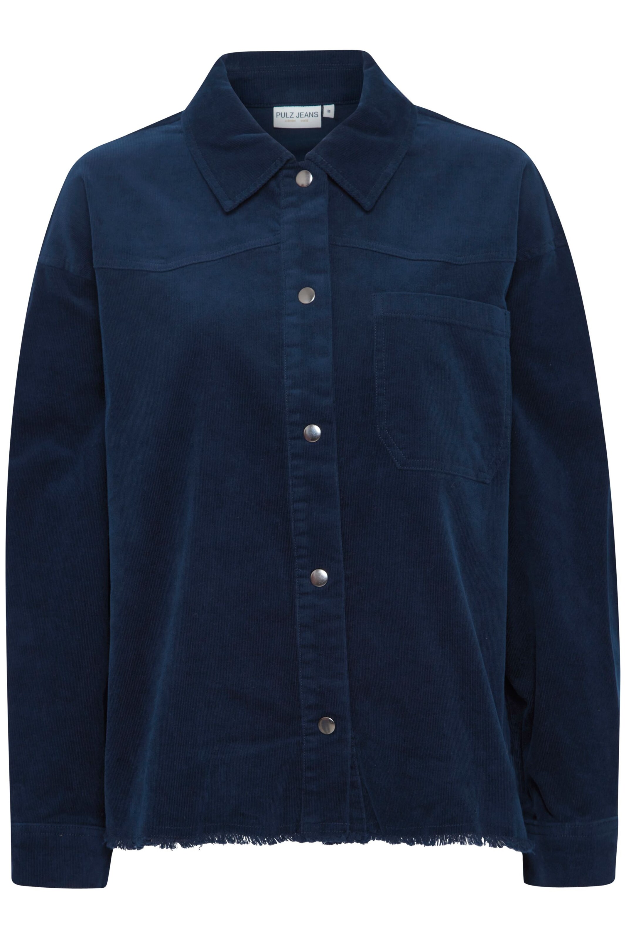 PULZ Jeans Tussenjas in Blauw: voorkant