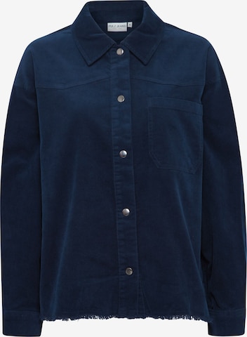 PULZ Jeans Between-Season Jacket in Blue: front