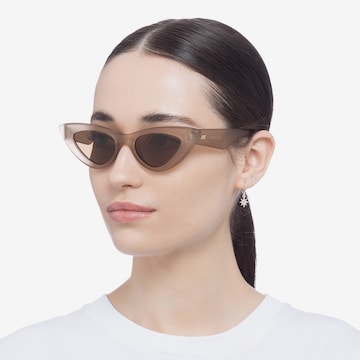 LE SPECS Okulary przeciwsłoneczne 'Hypnosis' w kolorze beżowy