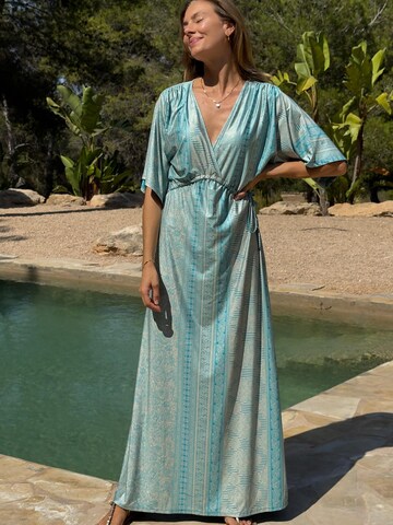 Chic by Lirette Dress 'Kimono Lotus Guna' in Blue
