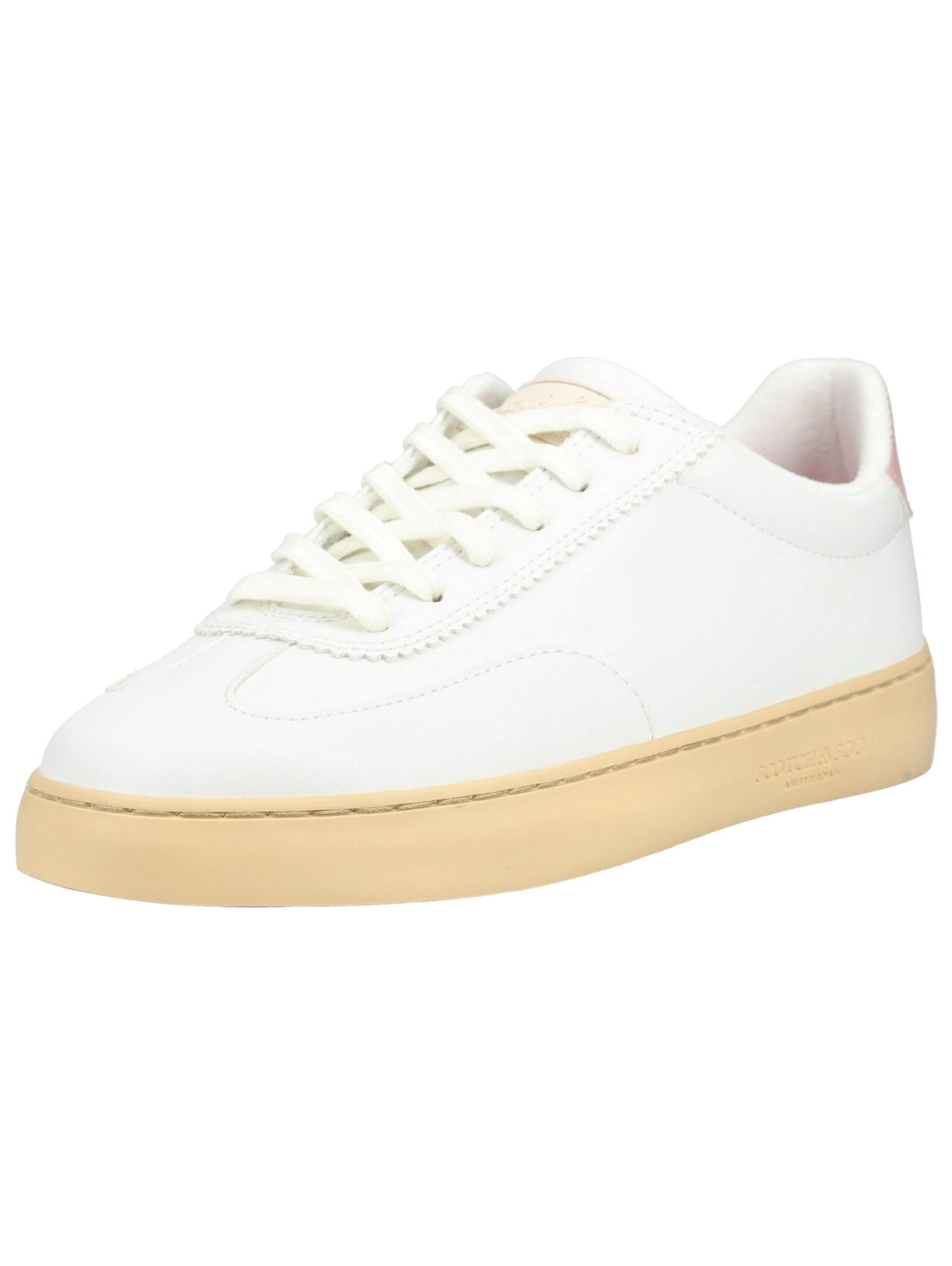 Baskets basses SCOTCH & SODA en blanc : devant