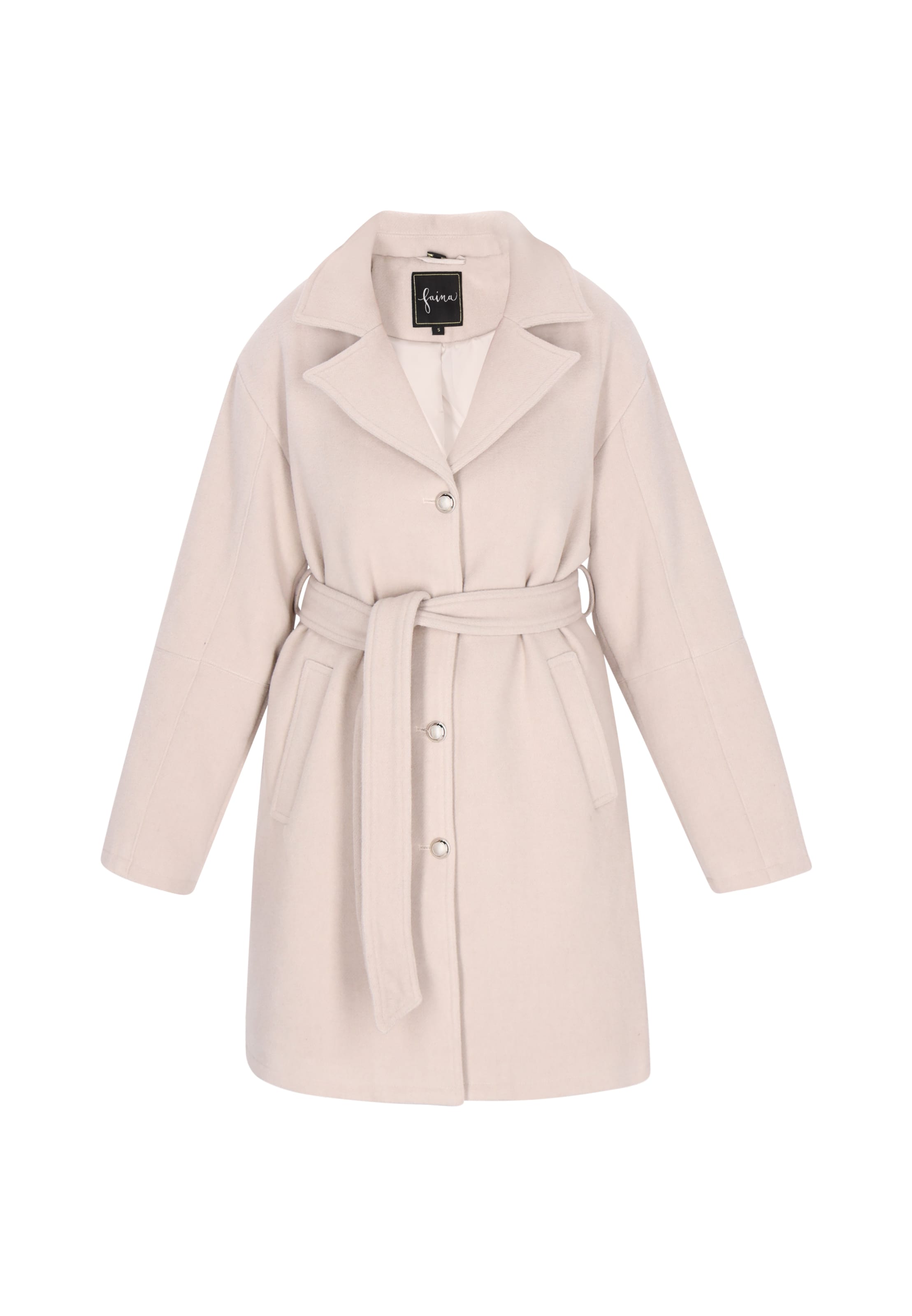 faina Prehoden plašč | bela barva, Prikaz izdelka