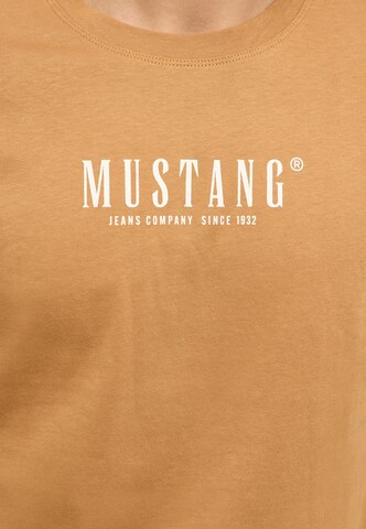 MUSTANG T-Shirt 'Style Austin' in Braun