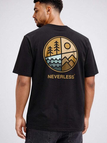 Neverless Shirt 'Outdoor Badge' in Black