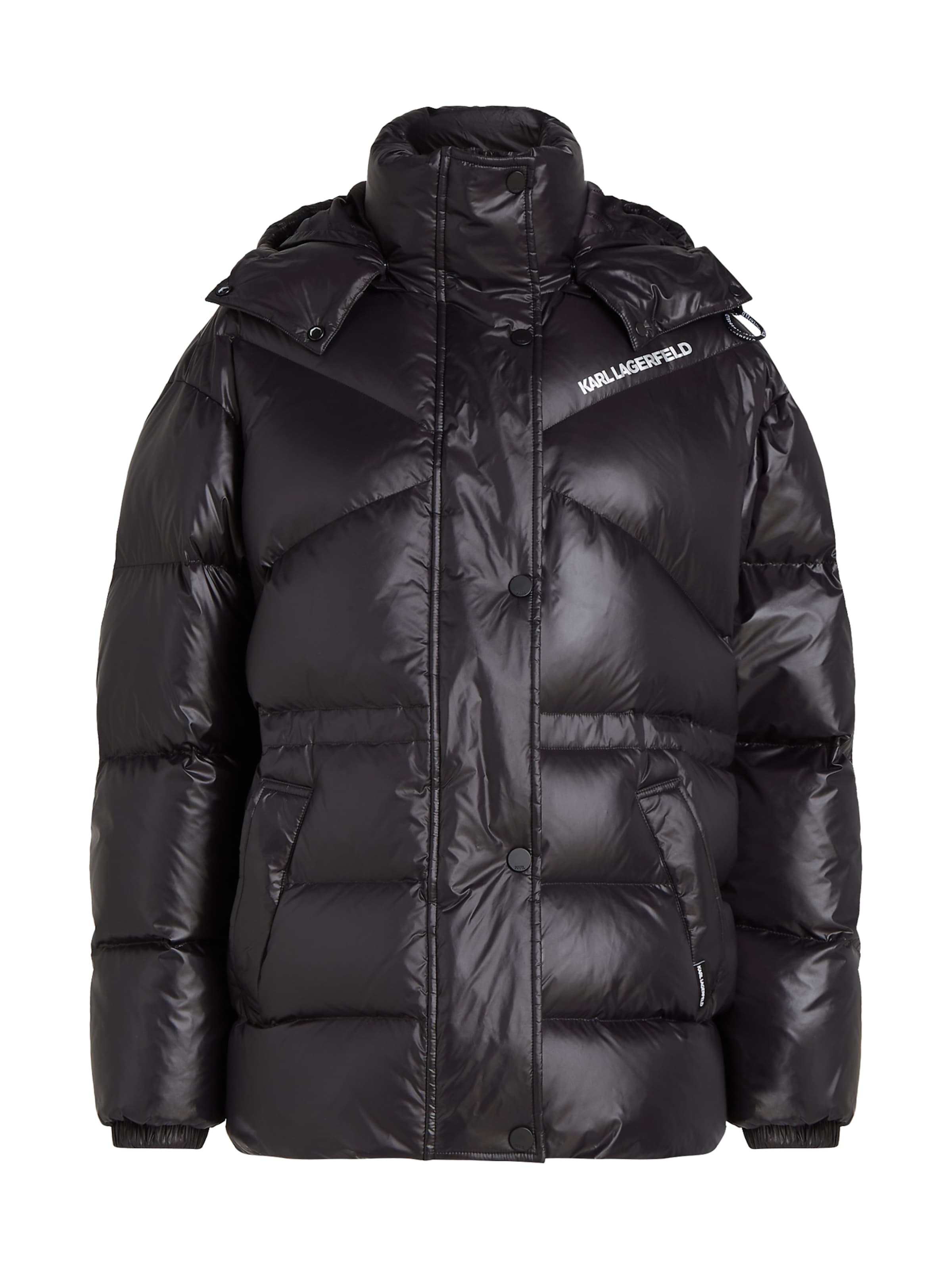 Cappotto invernale di Karl Lagerfeld in nero: frontale