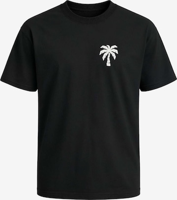 Neverless Shirt 'Minimalistic Palm' in Schwarz: Vorderseite
