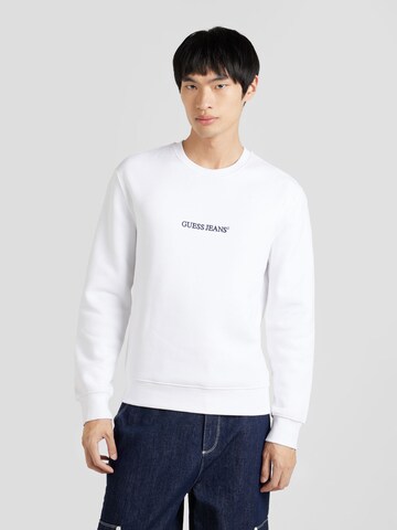 GUESS JEANS Sweatshirt in White: front