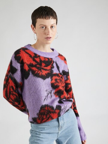 Monki Sweater in Purple: front