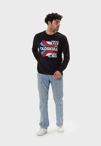 Oldskull Shirt 'Retro Tokyopolis' in Zwart