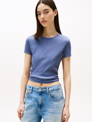 Tommy Jeans Тениска 'ESSENTIAL' в синьо: отпред
