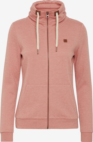 Oxmo Zip-Up Hoodie 'Vicky' in Pink: front