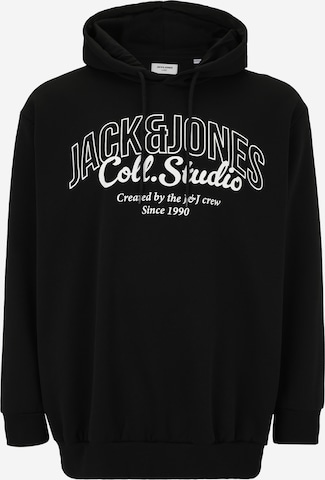 juoda Jack & Jones Plus Megztinis be užsegimo 'JJMAKOTO': priekis