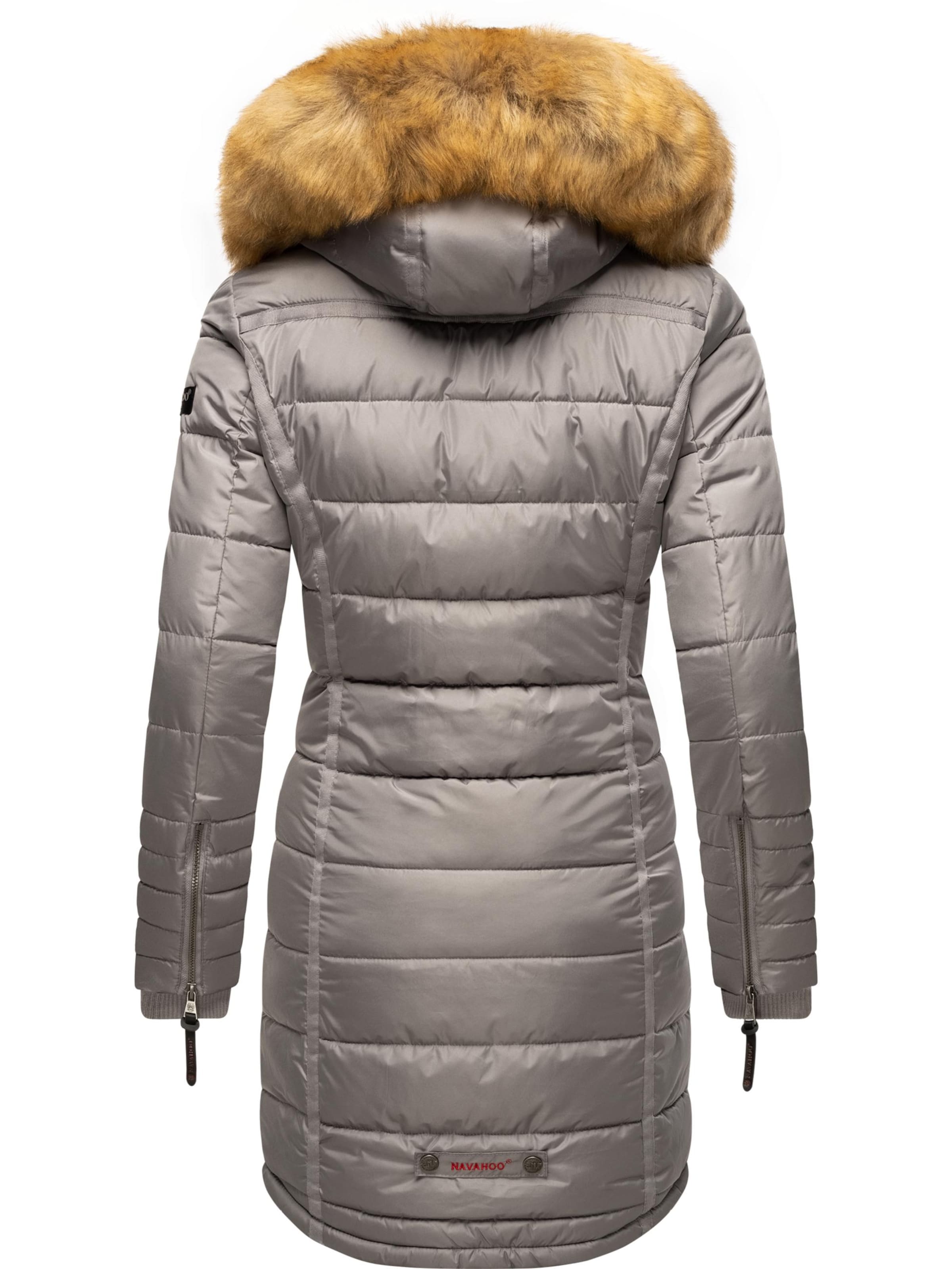 NAVAHOO Winter coat 'Papaya' in Grey
