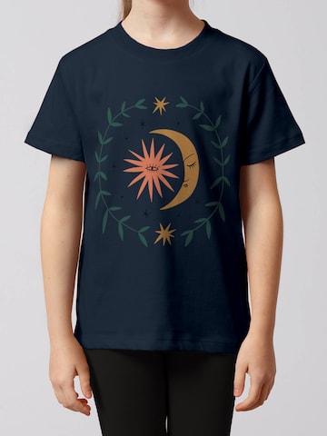 watabout.kids Shirt 'Love and flex' in Blauw: voorkant