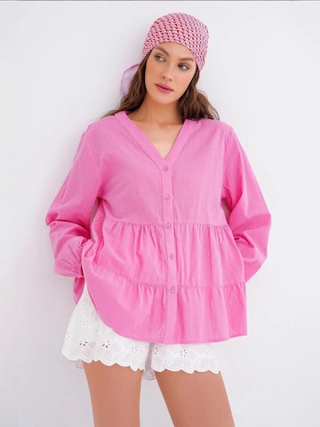 MixRay Blouse 'Hemden' in Roze