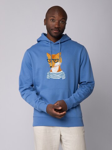 Watapparel Sweatshirt ' Fuchs ' in Blau: Vorderseite