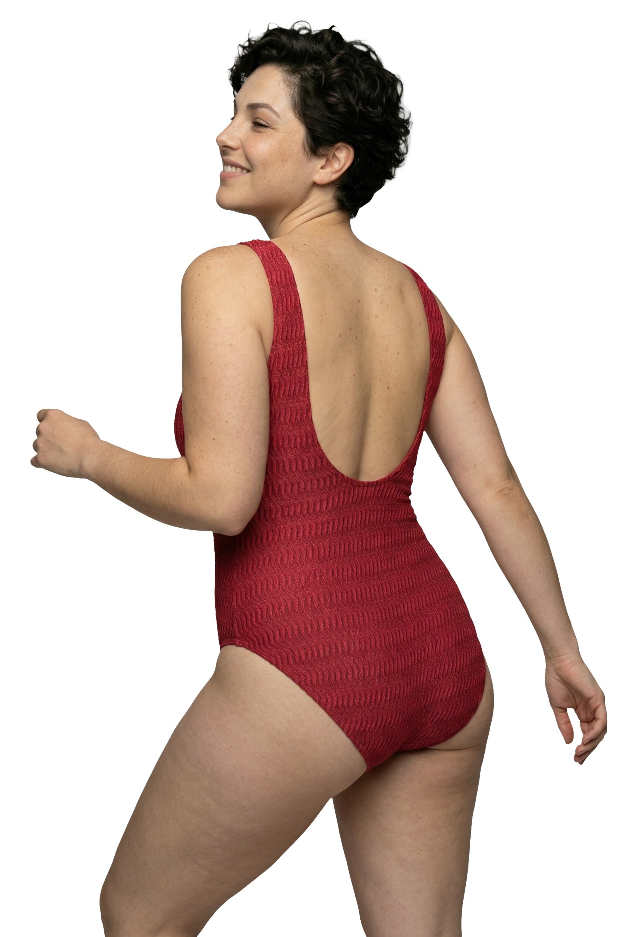 Ulla Popken Classic Swimsuit in Red