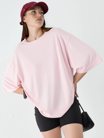 Busem Koszulka oversize w kolorze różowy: przód