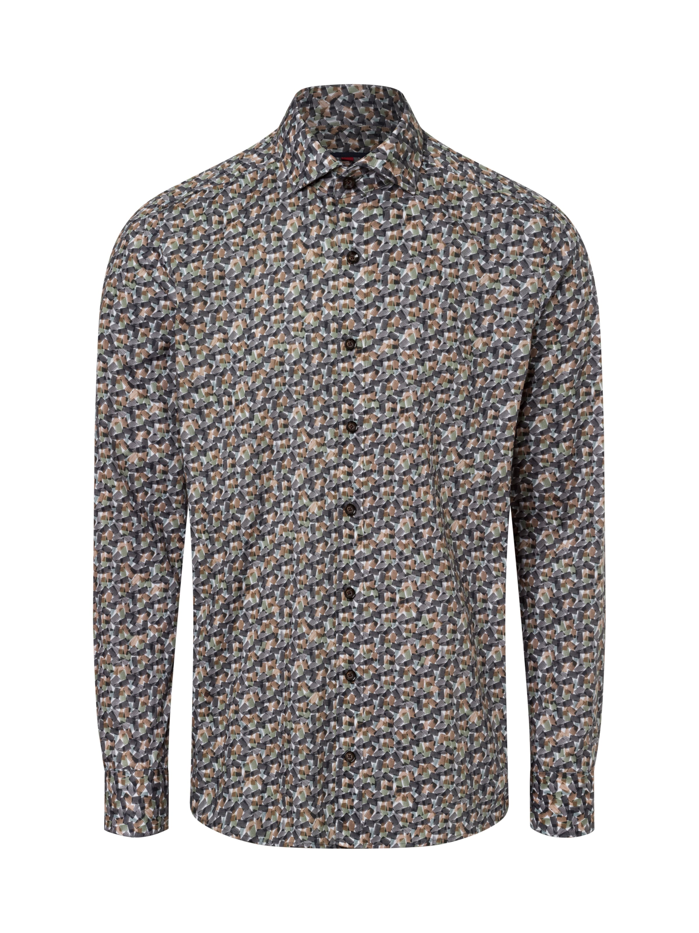 Finshley & Harding Slim fit Business Shirt in Green: front