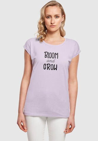 Merchcode Shirt 'Spring - Bloom and Grow' in Lila: voorkant