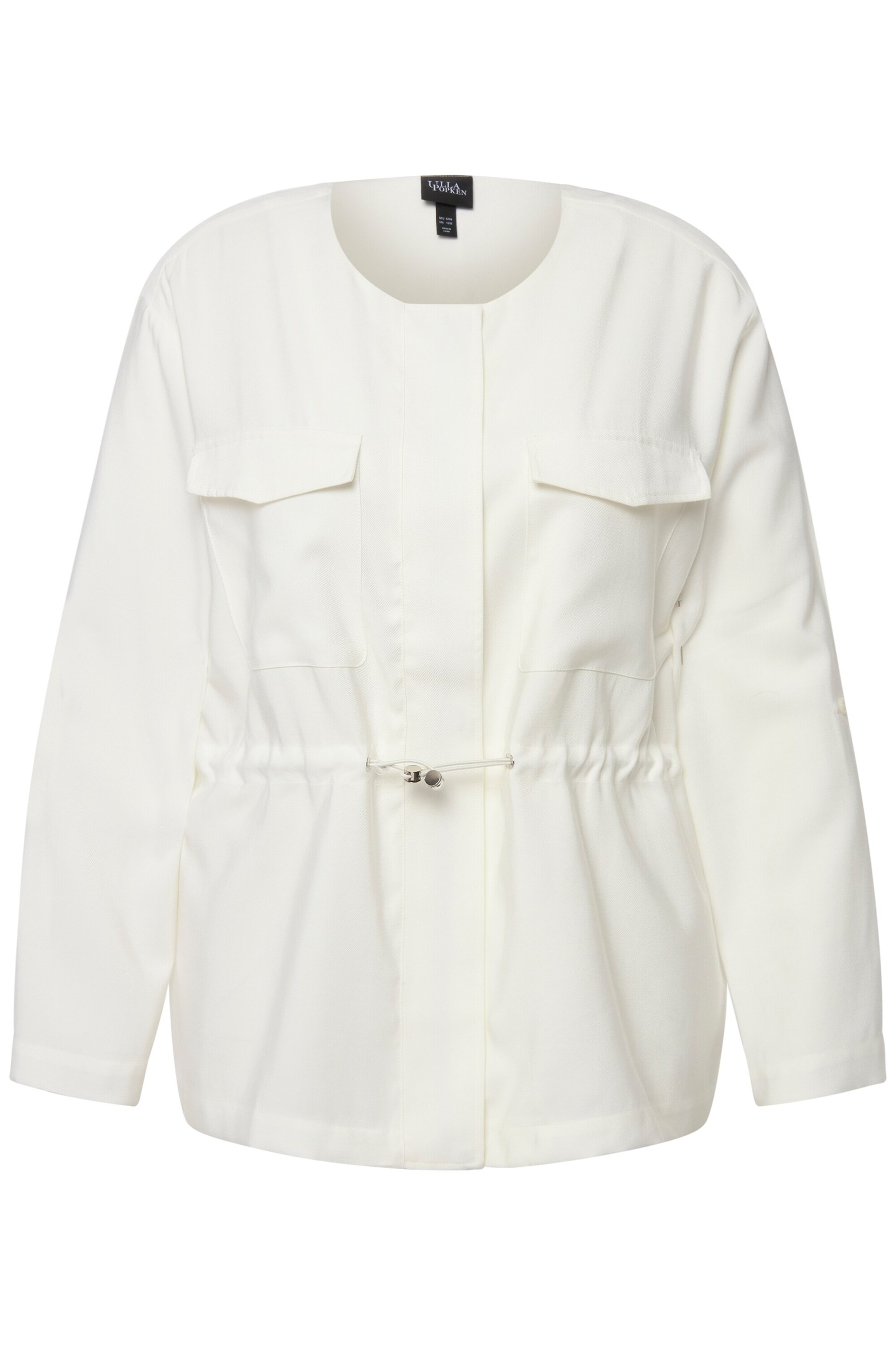 Ulla Popken Übergangsjacke in Weiß: Vorderseite