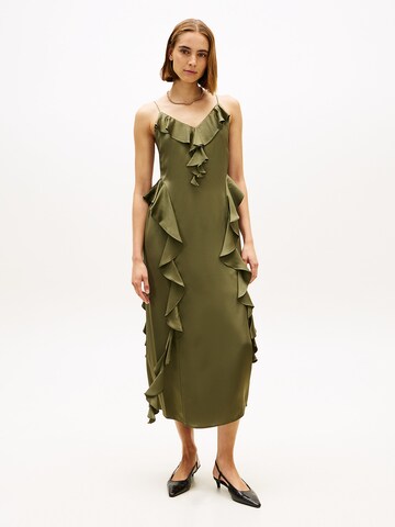 TOMMY HILFIGER Jurk in Groen: voorkant