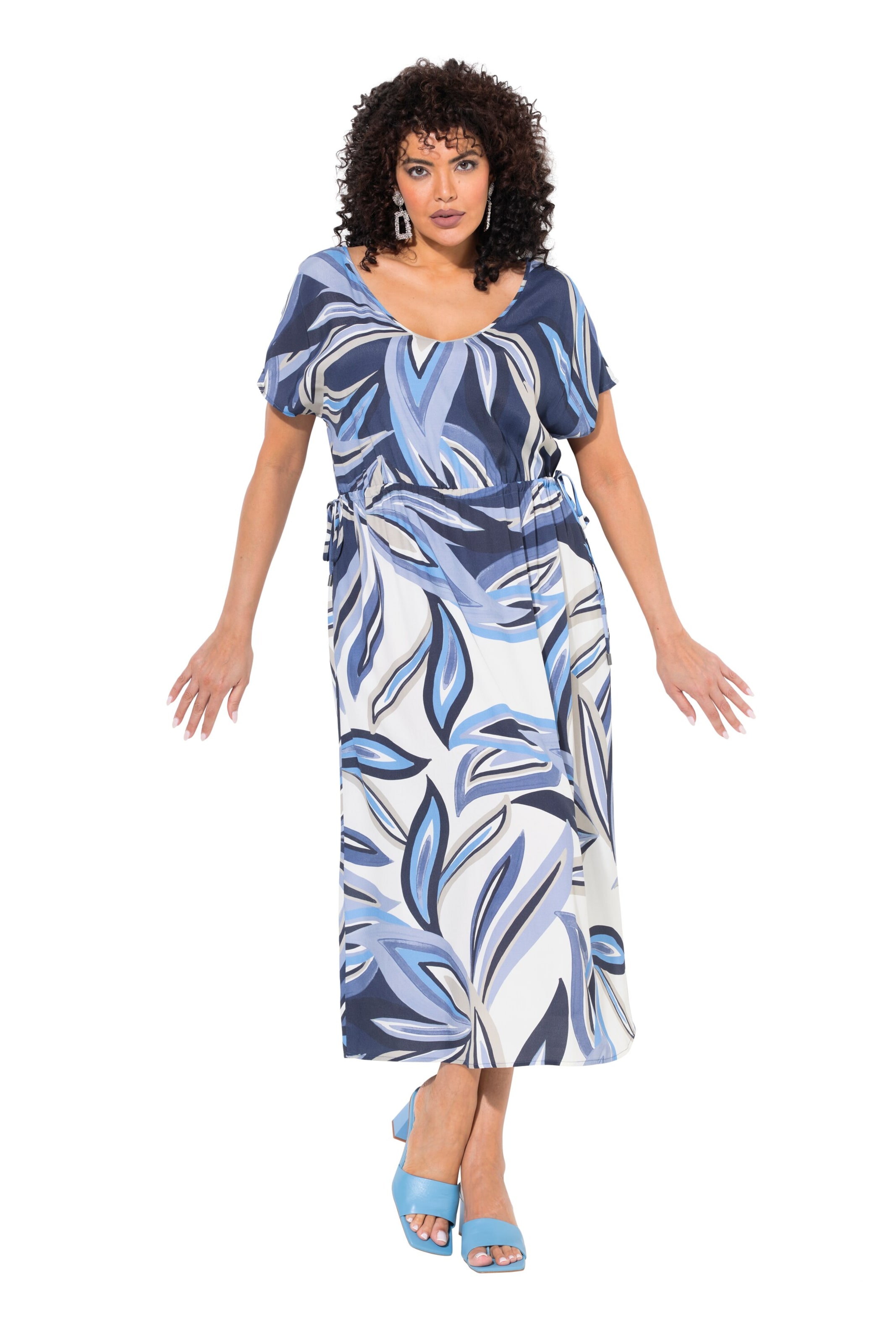 Ulla Popken Jurk in Blauw: voorkant