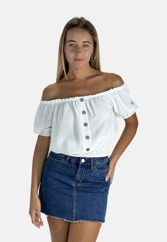 Elara Bluse in Weiß: Vorderseite