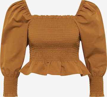 faina Blouse in Bruin: voorkant