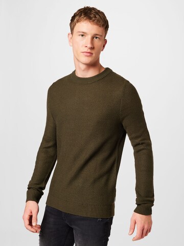 Pull-over 'BLAKE' JACK & JONES en vert : devant