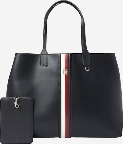 TOMMY HILFIGER Shopper 'Iconic' in de kleur Navy / Donkerrood / Wit, Productweergave