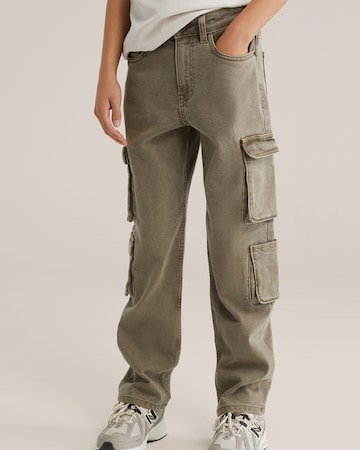 Loosefit Pantalon WE Fashion en vert : devant