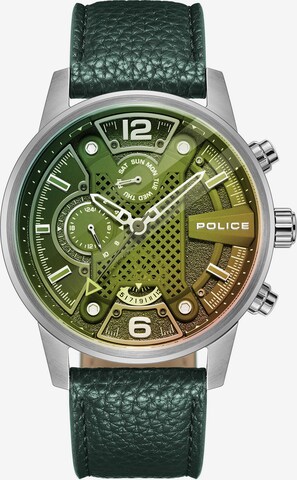 POLICE Analoog horloge 'LANSHU' in Groen: voorkant