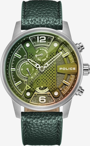POLICE Analoog horloge 'LANSHU' in Groen: voorkant