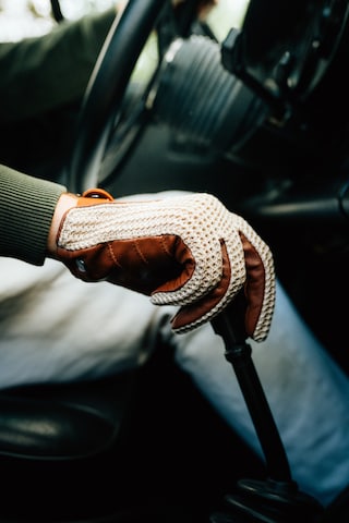 Roeckl Full finger gloves 'LE MANS AUTOFAHRER TOUCH' in Beige