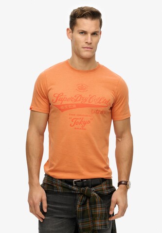 T-Shirt Superdry en orange : devant