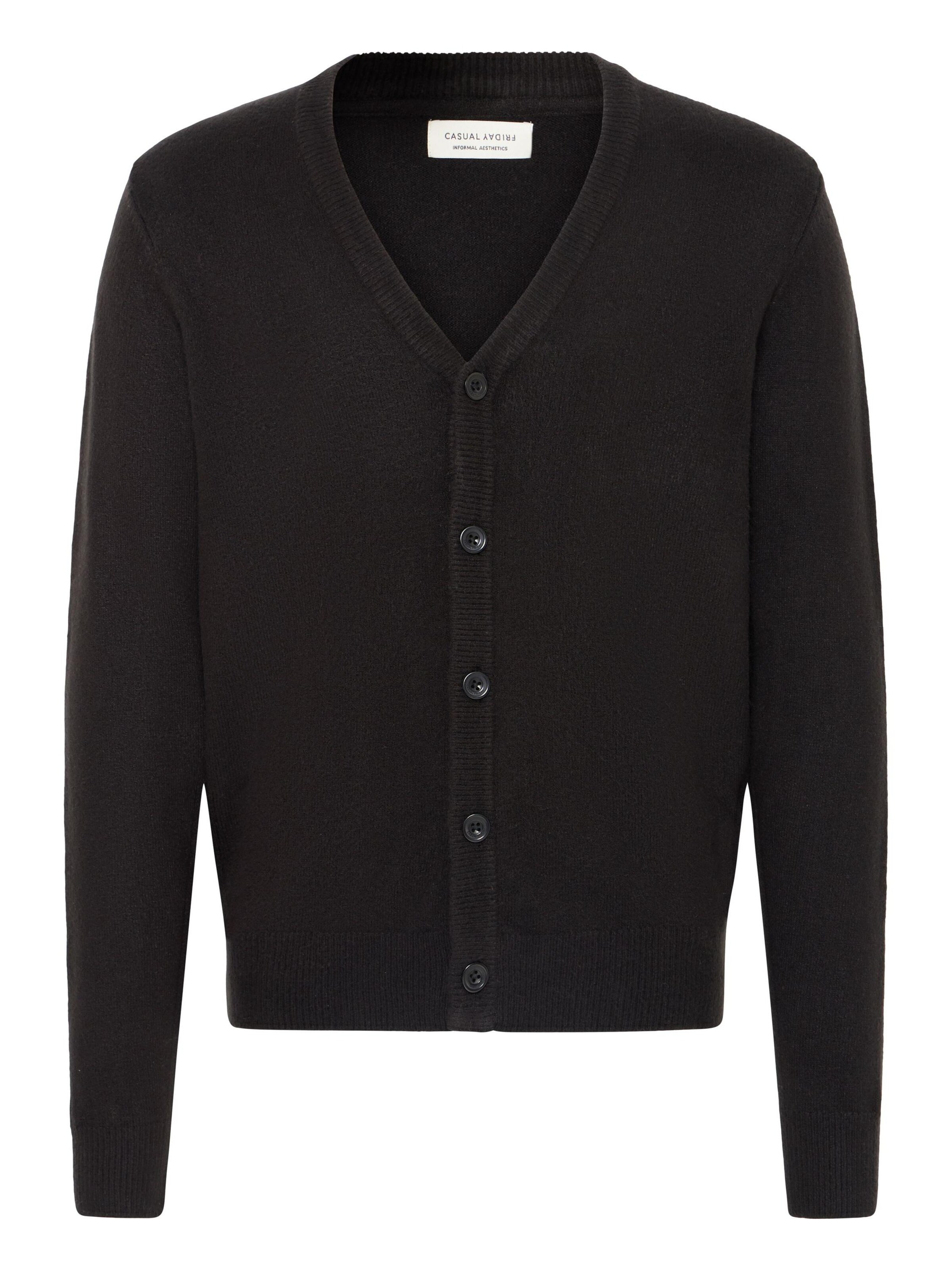 Casual Friday - Casaco de malha ' CFHEINE ' em preto: frente