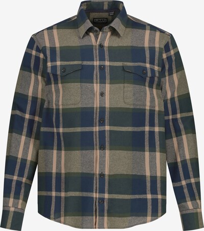 STHUGE Button Up Shirt in Navy / Indigo / mottled grey / Olive, Item view