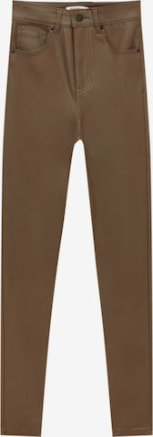 Pull&Bear Skinny Jeans i brun: framsida