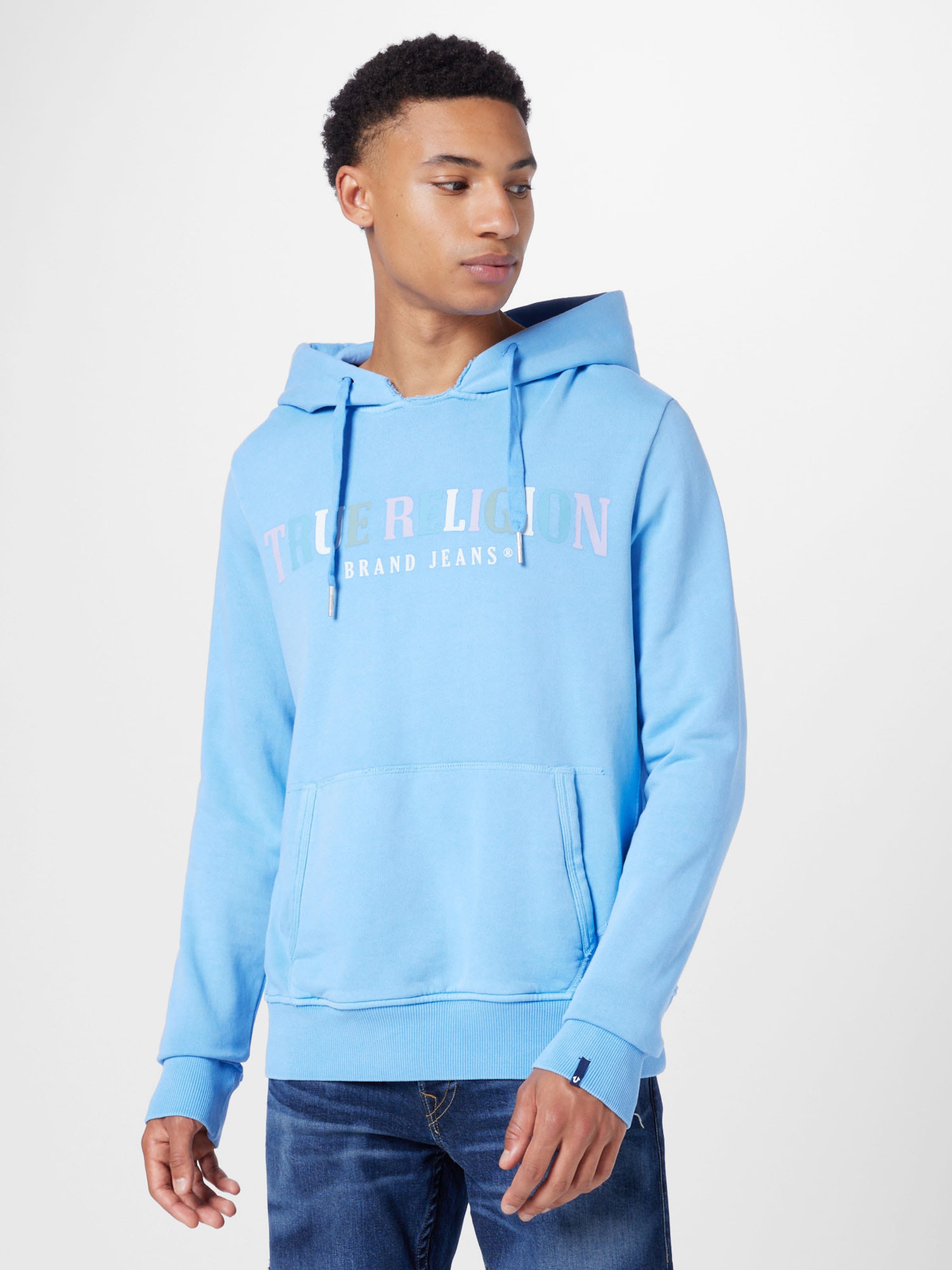Light blue true religion hoodie cheap