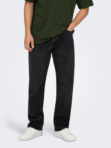 Only & Sons - Loosefit Vaquero en negro