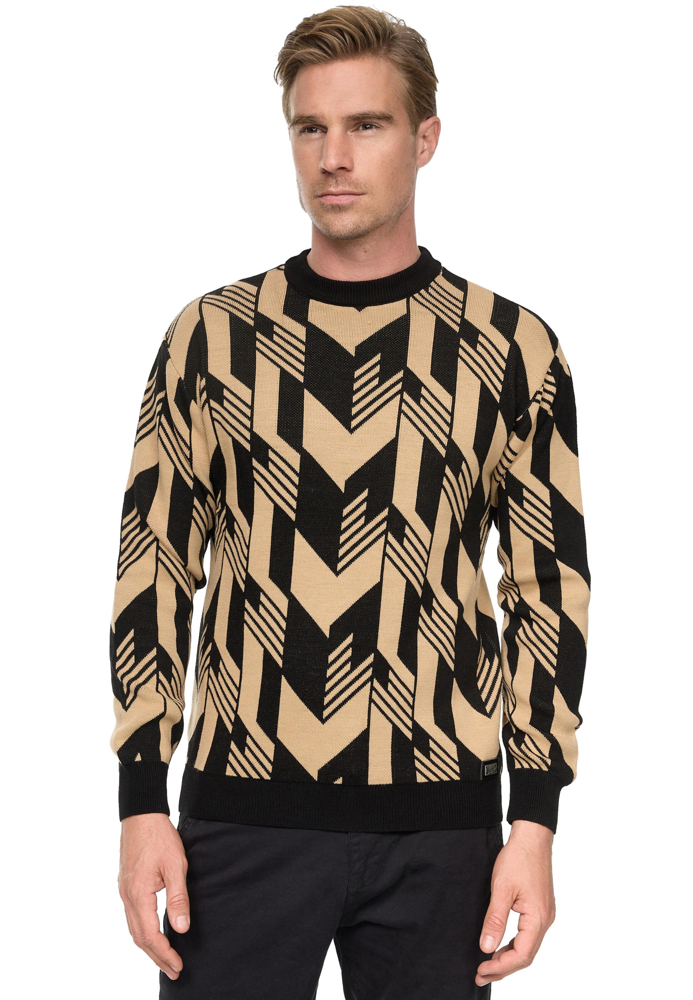 Rusty Neal Pullover in Beige: Vorderseite